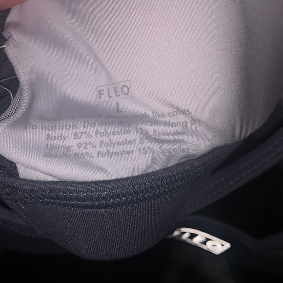 FLEO women's L athletic/gymnastics/tumbling bra Castlerock B NWT - Picture 2 of 3